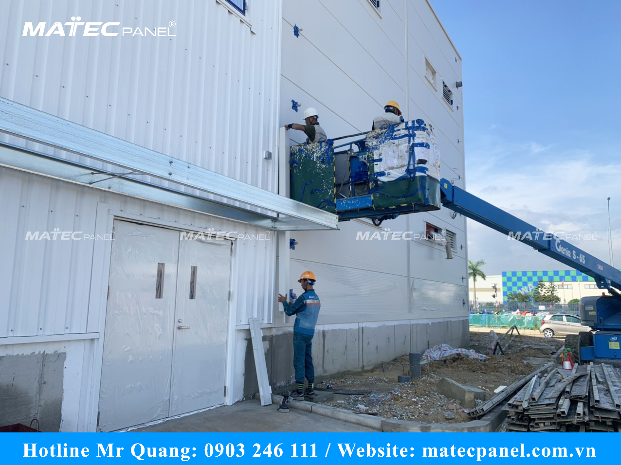 Công tác thi công, lắp đặt Panel vách ngoài bao che